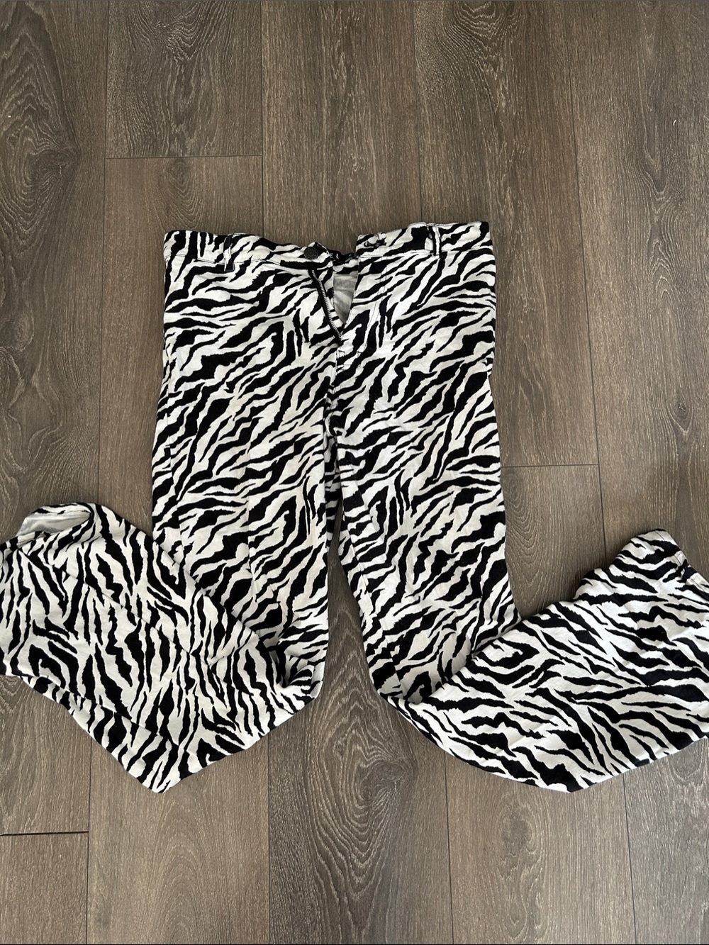 🦓🖤Motel Rocks- Zebra Print Wide Leg Pants - Black & White